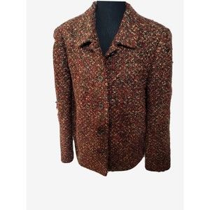 Womens Koret Multicolor Soft Textured Blazer Size 16